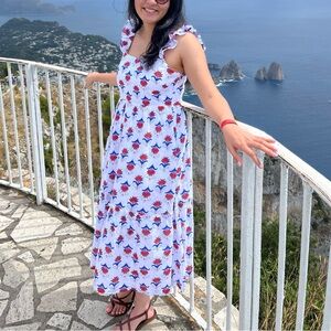 J Crew Square Neck Midi Dress